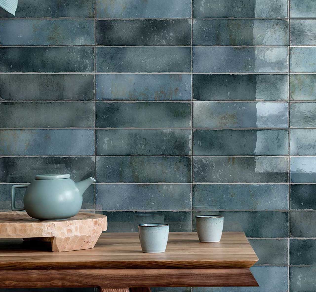 Detail van materialen en tegels voor In-Out Living BV